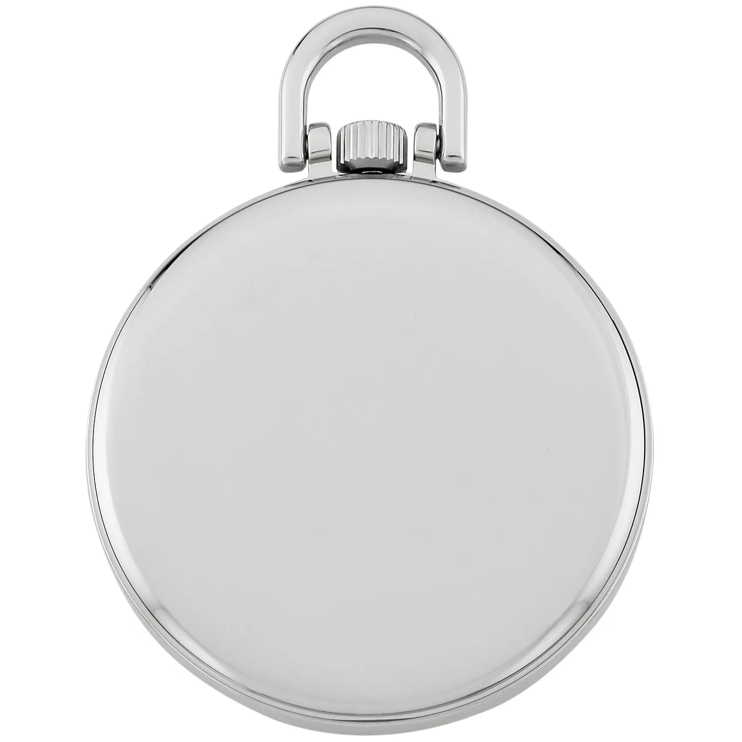 Gotham Men's Silver-Tone Railroad Open Face Quartz Pocket Watch # GWC15026S