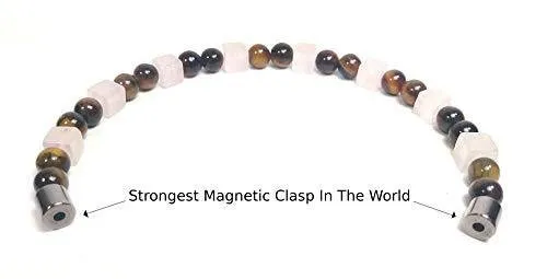 Handmade Rose Quartz Tiger Eye Bracelet - Empath Protection Bracelet For Children