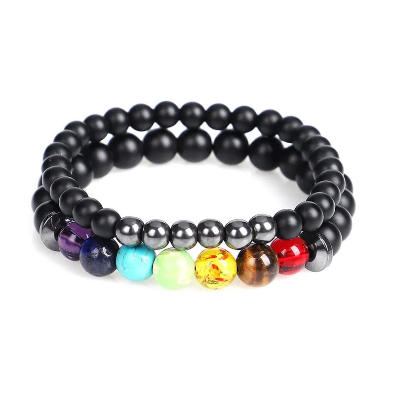 Hematite Chakra Bracelet Set - Inspire Wellness & Health