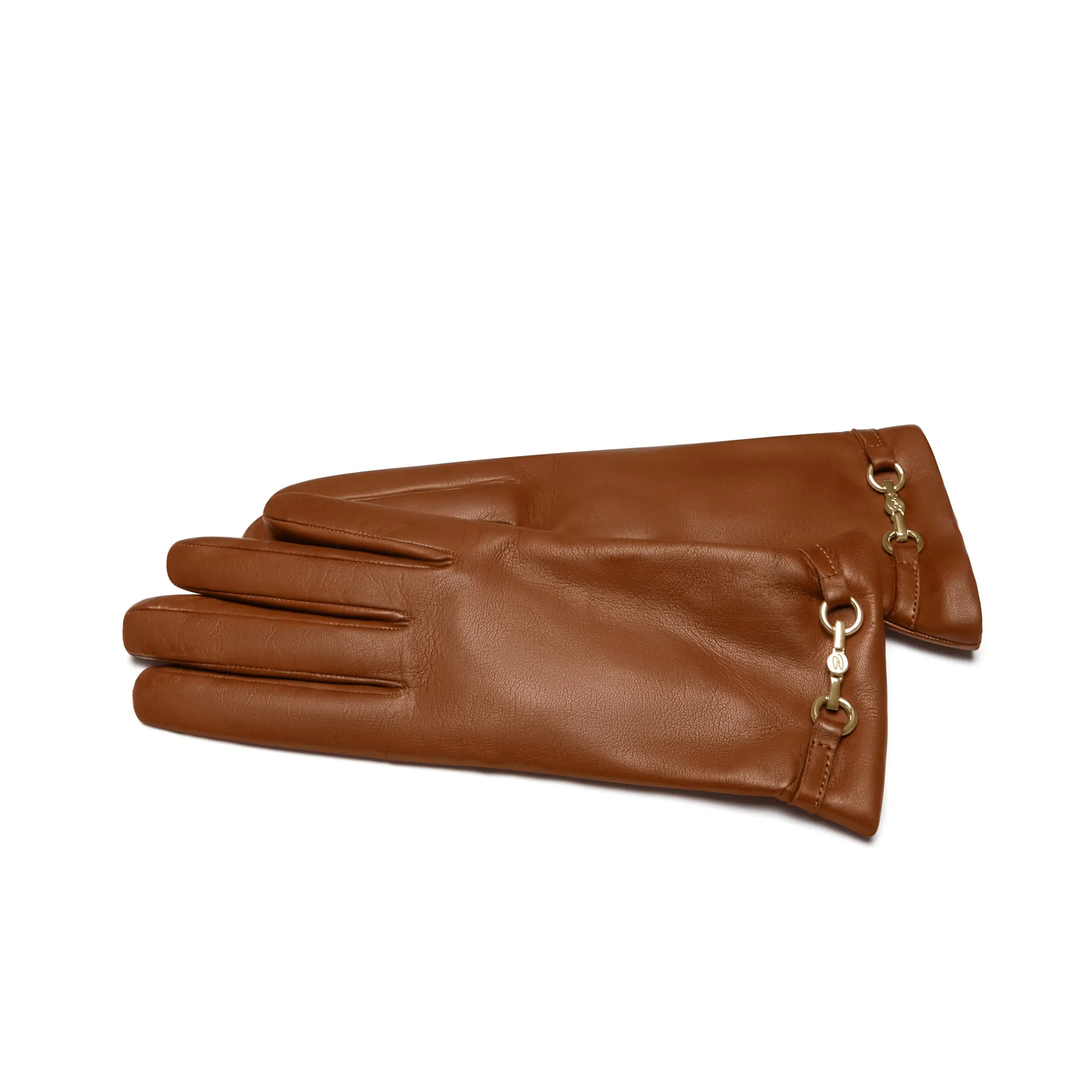 Honoré Marcelia cognac goatskin leather gloves