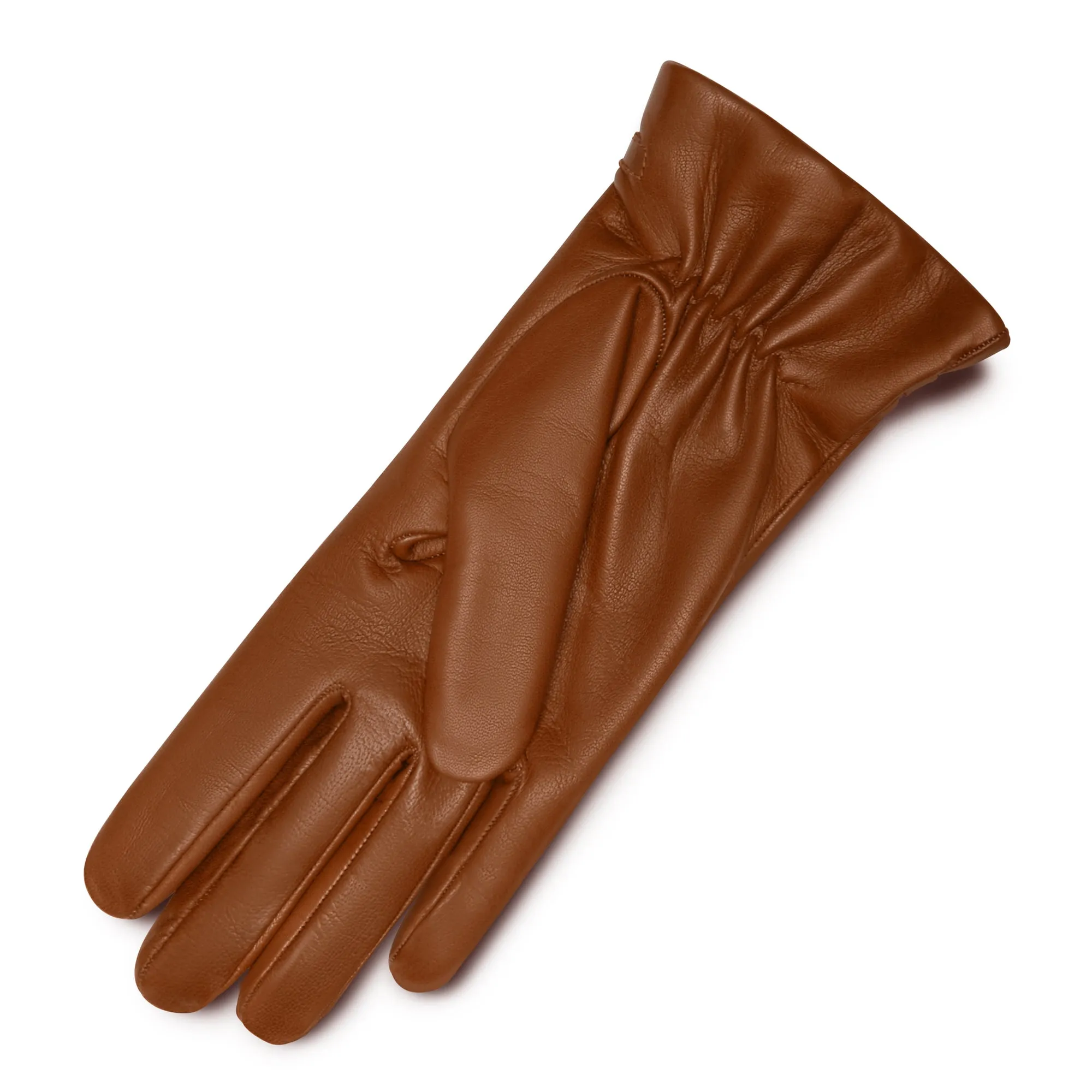 Honoré Marcelia cognac goatskin leather gloves