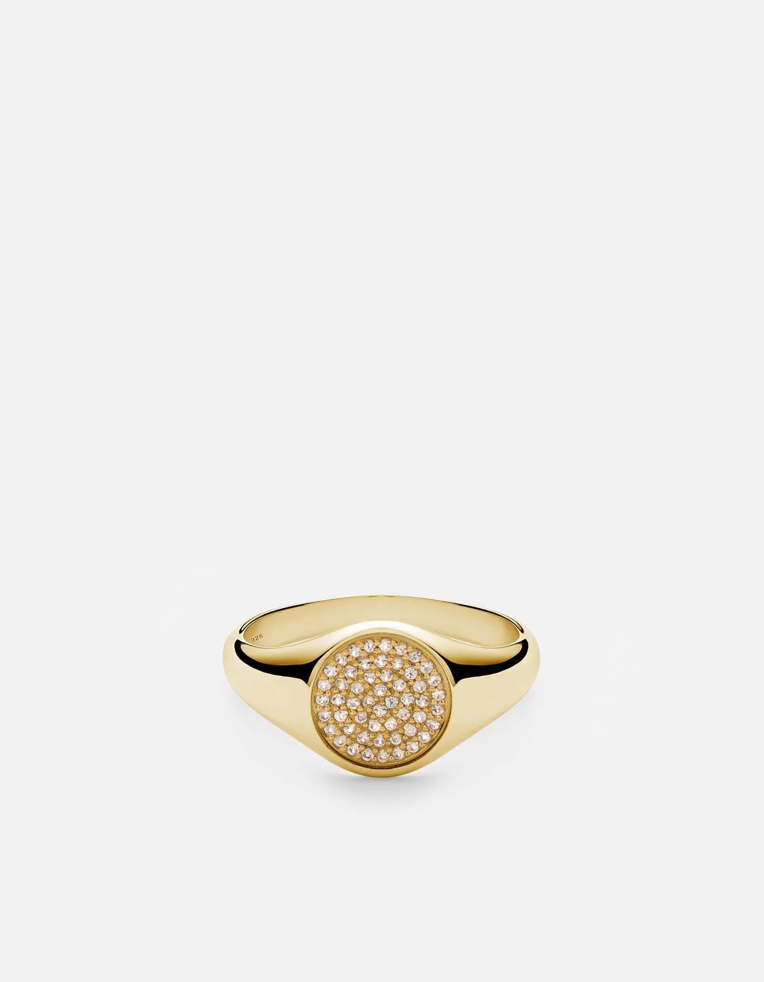 Horizon Signet Ring, Gold Vermeil/Sapphire