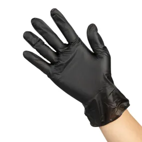 Hygiplas Vinyl Black Powder Free Glove M (Pack of 100) - FJ748-M