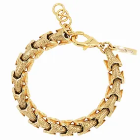 Invicta Men's Bracelet - Elements Yellow Gold Steel with Hook Buckle Clasp | 39626