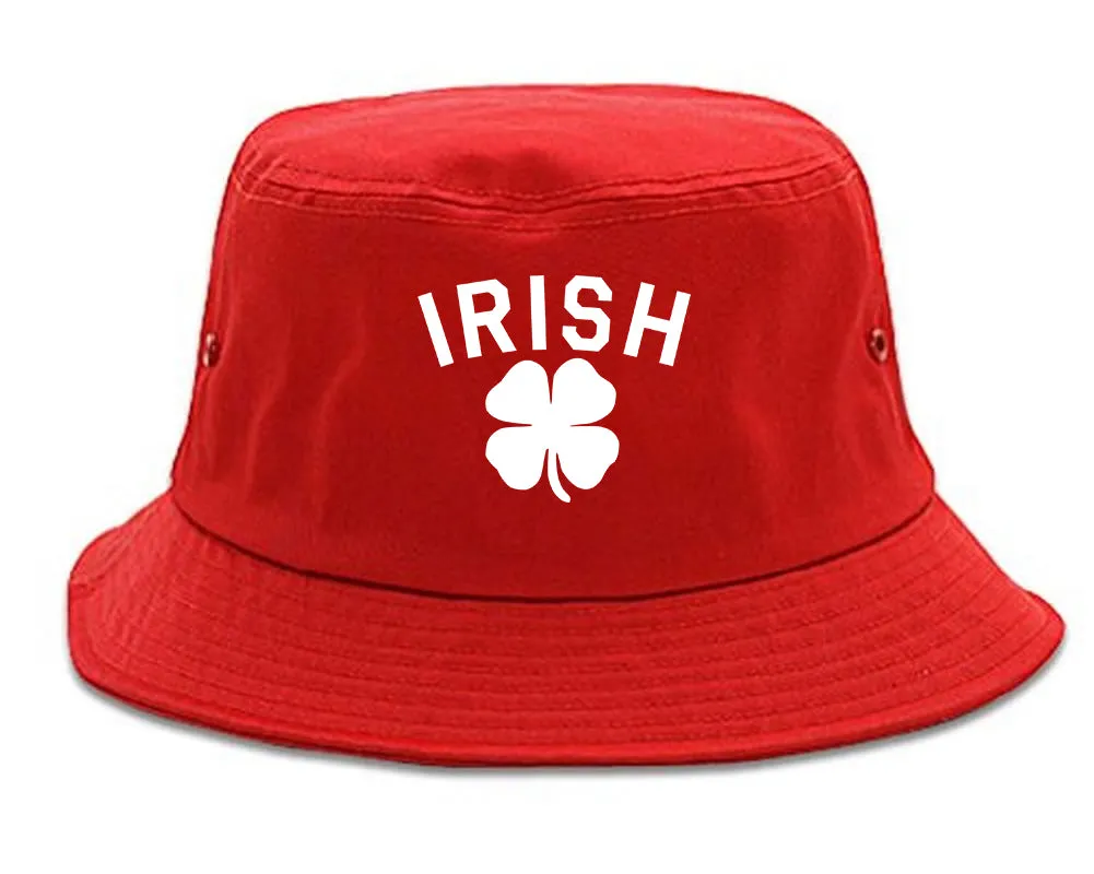 Irish Four Leaf Clover St Patricks Day Mens Bucket Hat