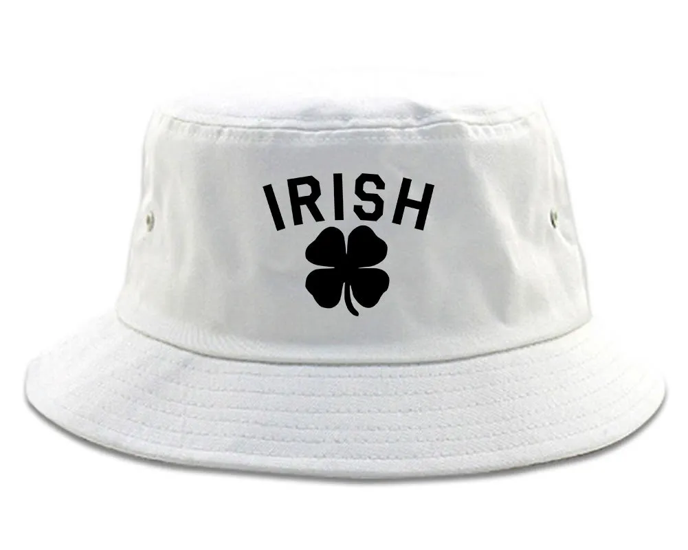 Irish Four Leaf Clover St Patricks Day Mens Bucket Hat