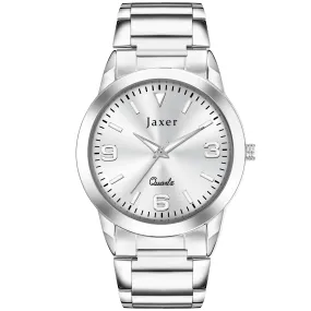 Jaxer Silver Dial Steel Chain Analog Wrist Watch for Men - JXRM2182