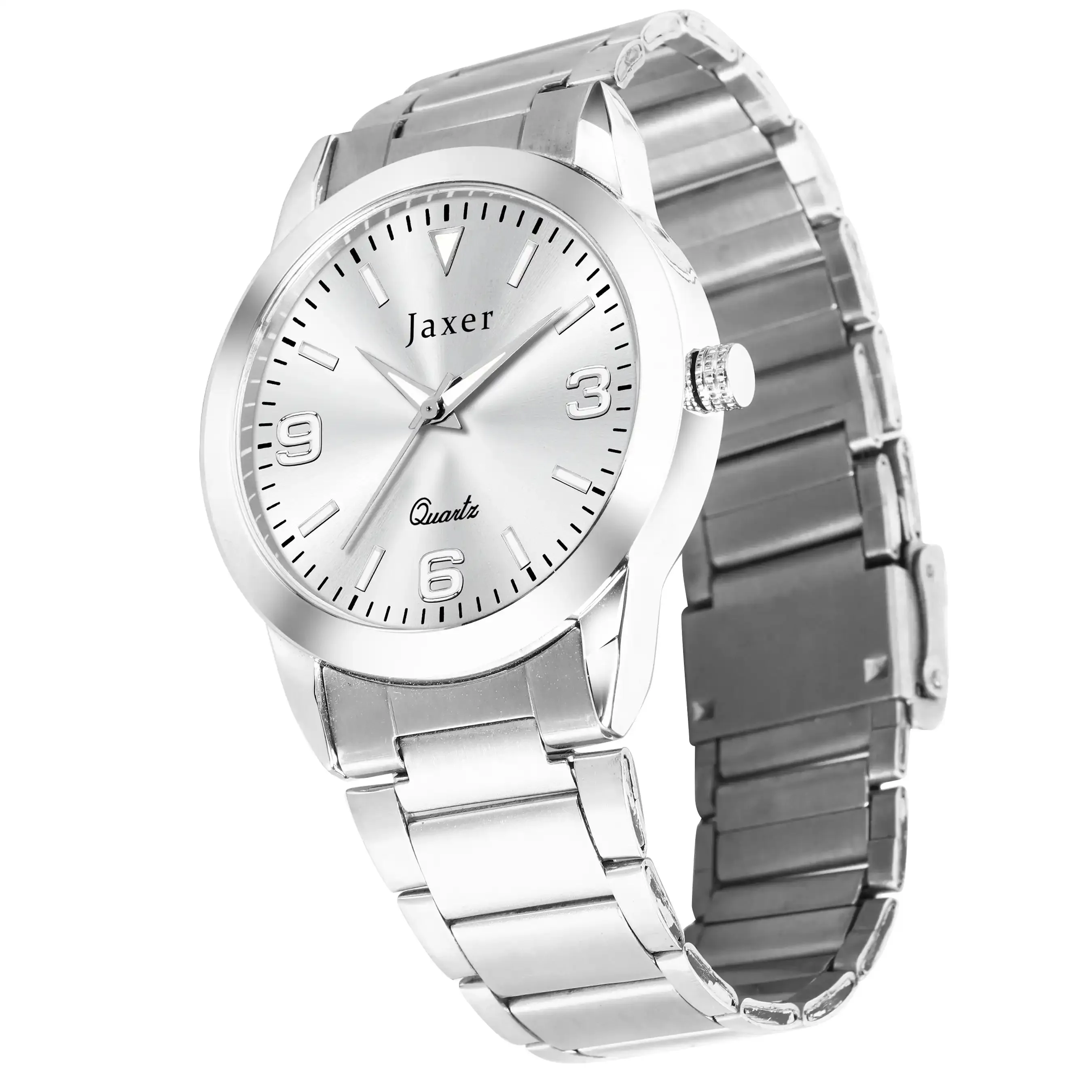 Jaxer Silver Dial Steel Chain Analog Wrist Watch for Men - JXRM2182