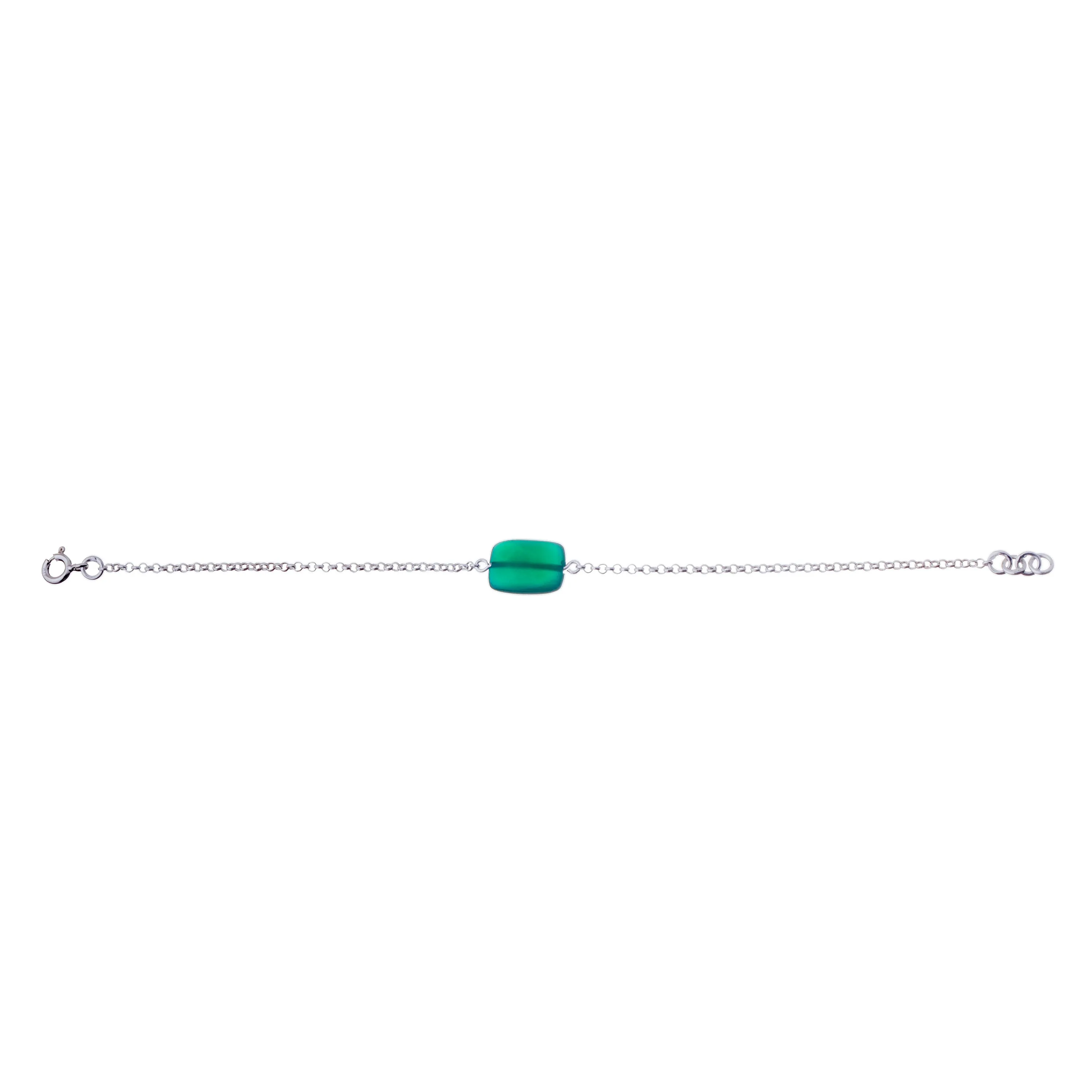 Joy Green Onyx Bracelet, Sterling Silver