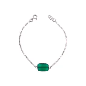 Joy Green Onyx Bracelet, Sterling Silver