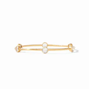 Julie Vos | Milano Bangle with Clear Crystals in Gold