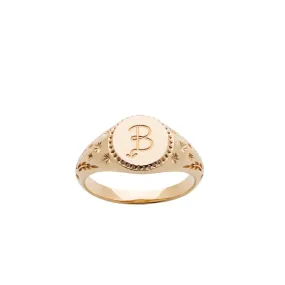 Karen Walker Society Signet Ring - 9ct Yellow Gold