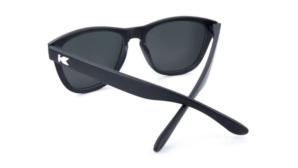 Knockaround Premiums Matte Black Frame - Blue Moonshine Lens - Polarized Sunglasses