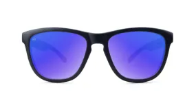 Knockaround Premiums Matte Black Frame - Blue Moonshine Lens - Polarized Sunglasses