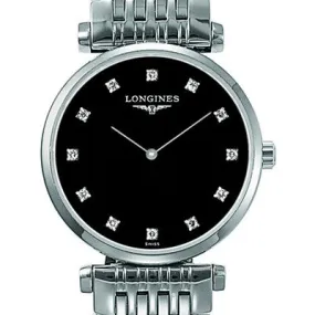 Longines La Grande Classique 24MM Quartz Black Dial Stainless Steel Watch L42094586