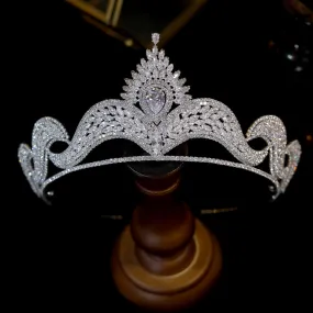 Luxurious Unique Design AAA Cubic Zirconia Tiaras Crown Wedding Headband