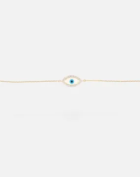 Marquise Evil Eye Diamond Bracelet