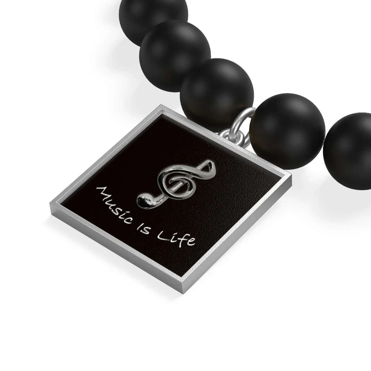 Matte Onyx Music Is Life Bracelet