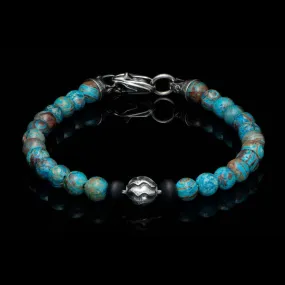 Men's Brookings Blue Agate Bracelet - BB48 BLA