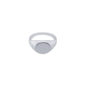 Men's Oval Signet Ring in Sterling Silver