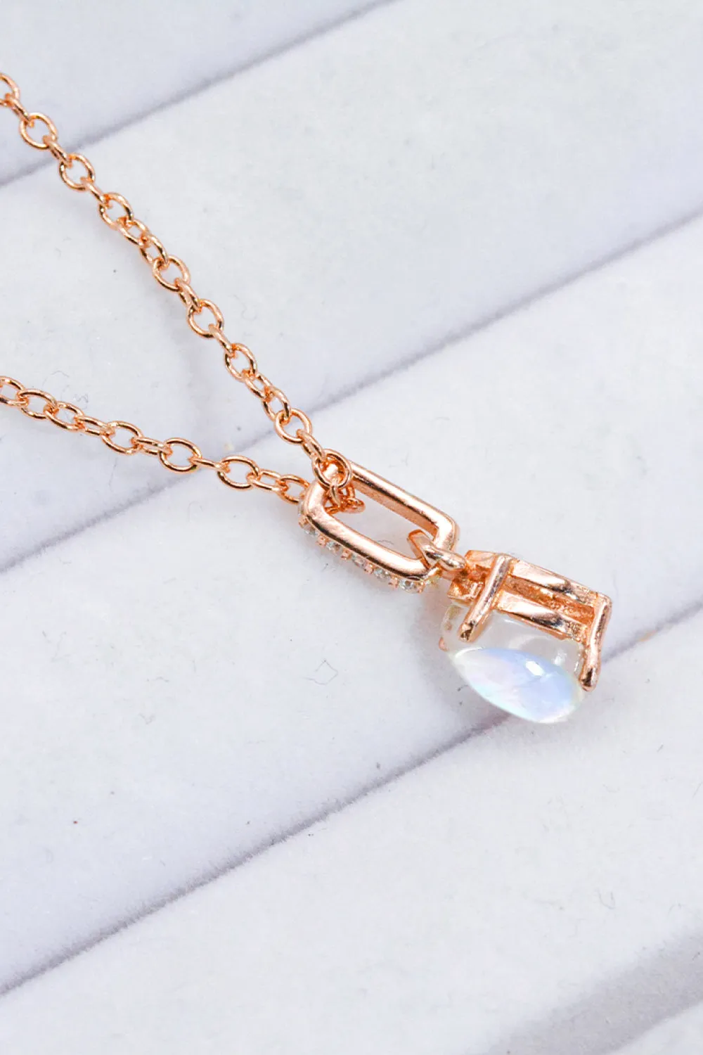 Moonstone Teardrop Pendant Necklace