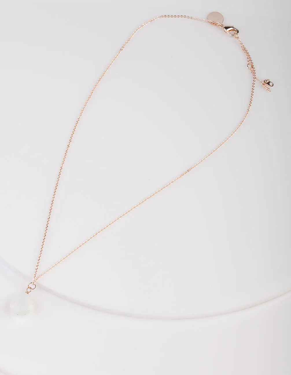 Moonstone Teardrop Rose Gold Necklace