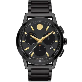 Movado Museum Sport Black Pvd-Finished Chronograph Men's Watch 0607802