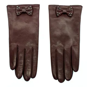 Nappa Leather & Wool Studded Glove