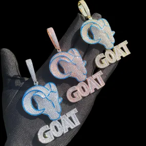 NEW | Goat Iced Out Diamond Pendant Necklace