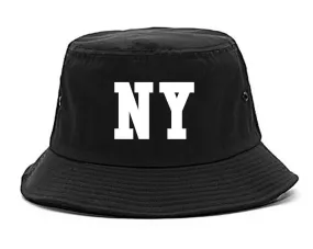 NY Bandana Print New York Black Flag Bucket Hat