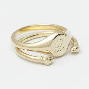 Olivier Signet Ring Stack in Gold