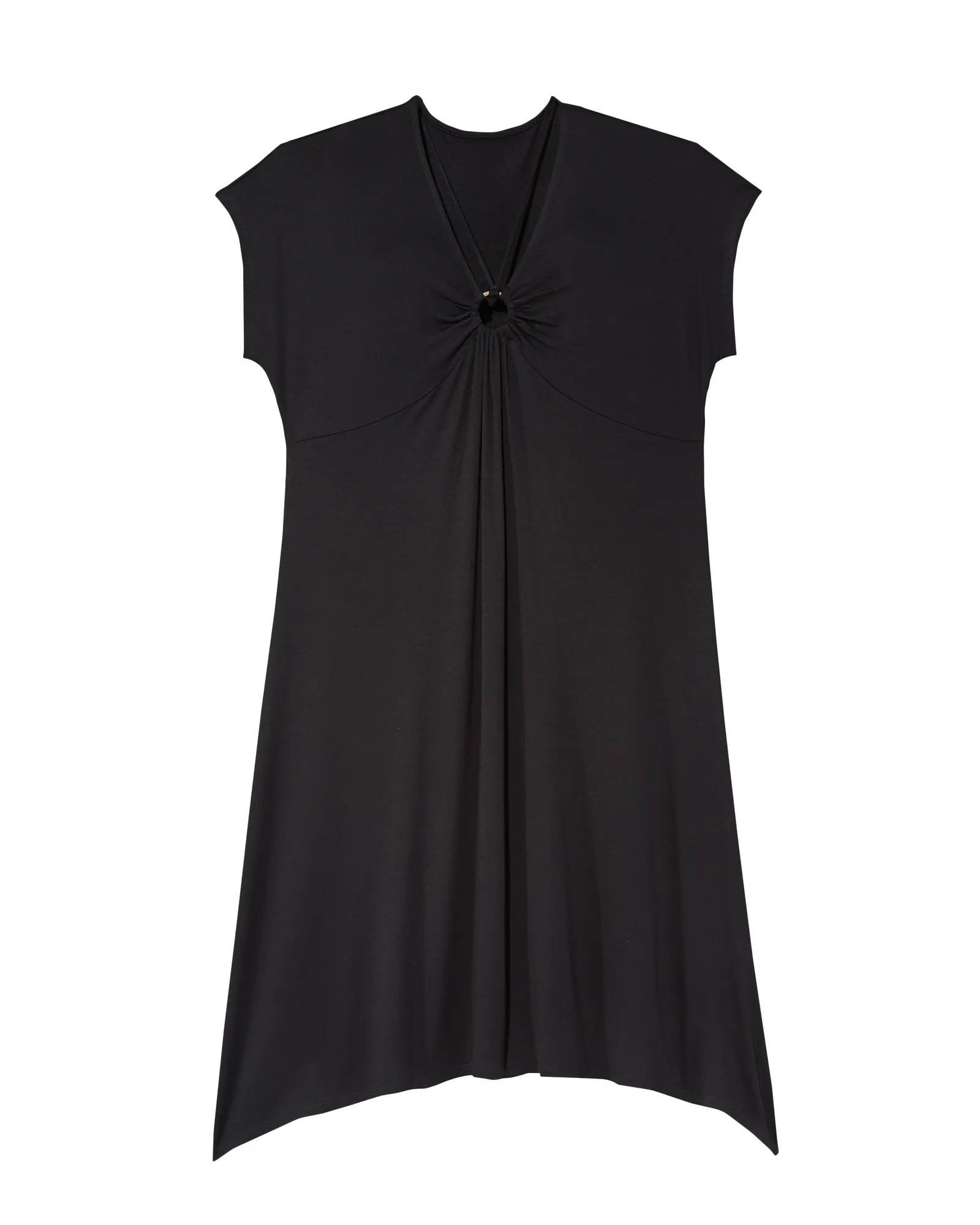 Pasadena Short Sleeve Keyhole Dress | Black