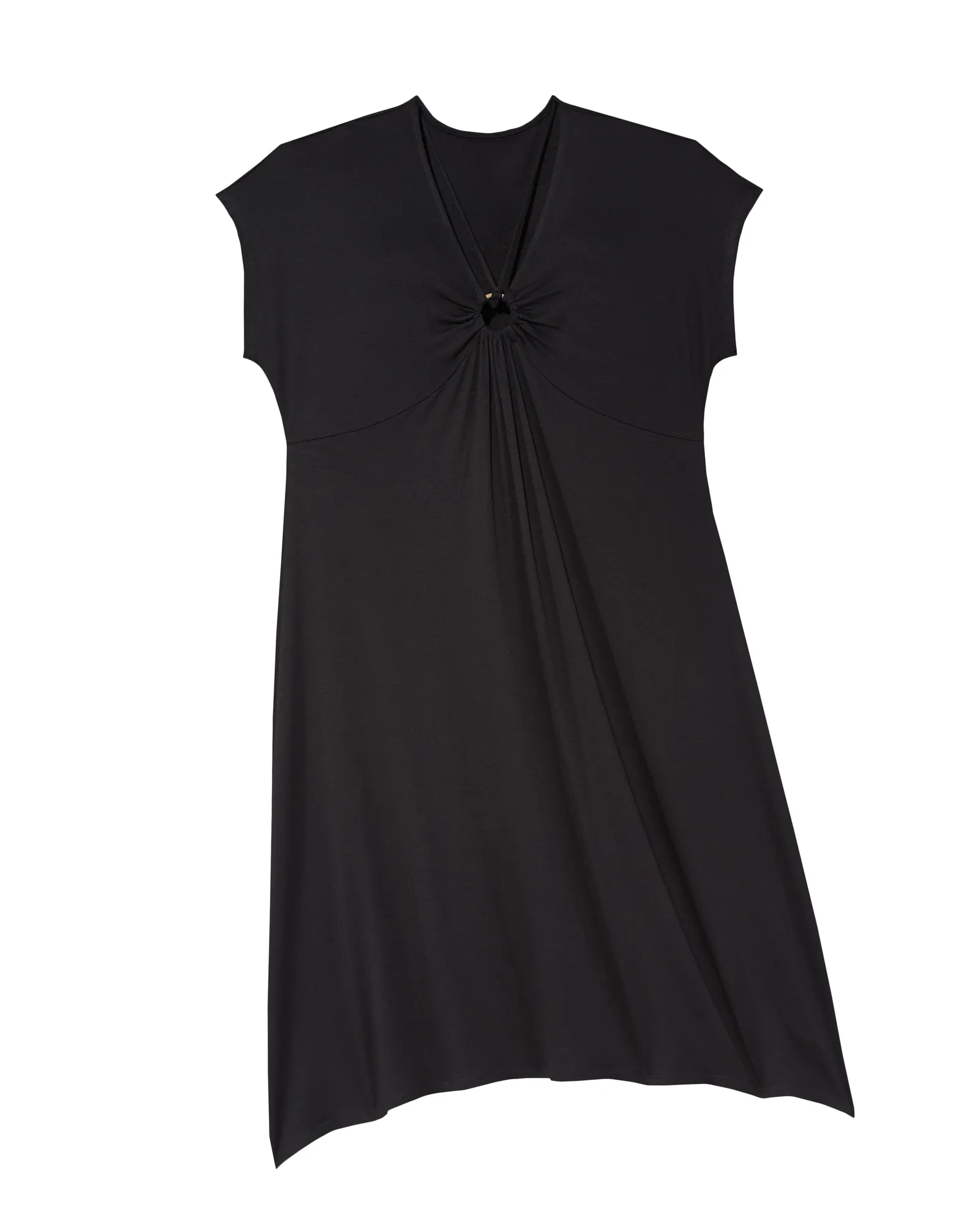 Pasadena Short Sleeve Keyhole Dress | Black