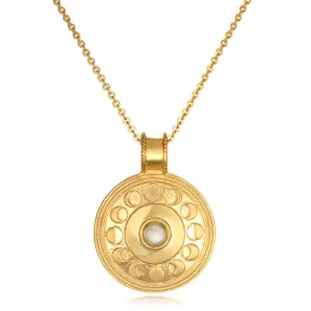 Phases of the Moon Gold Necklace