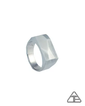 Prism Lattice: Matte Signet Ring