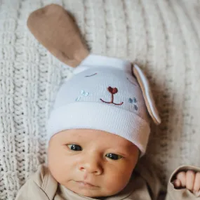 Puppy Dog Face With Ears Newborn And Baby Hospital Hat