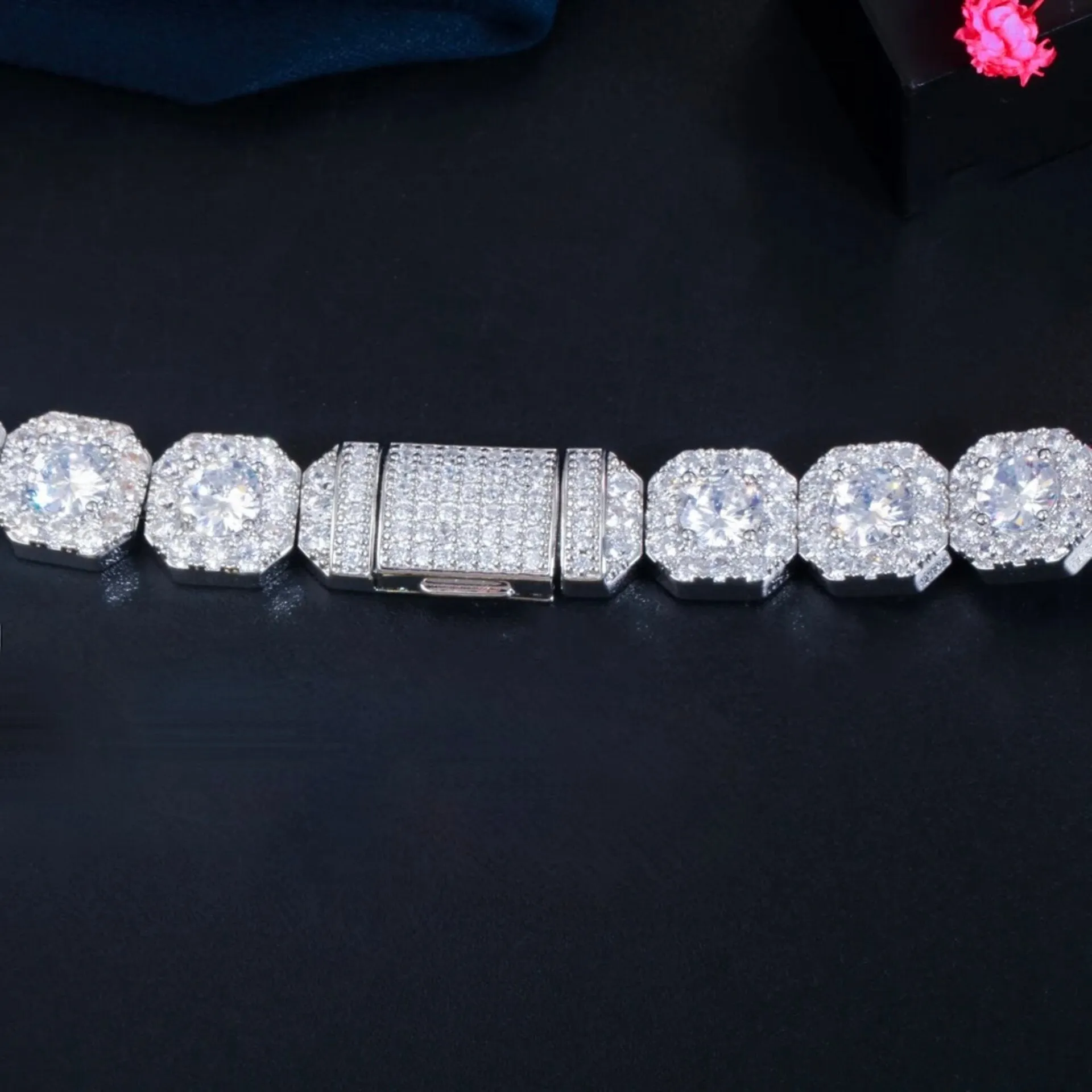 "Soraya" - Square Cubic Zirconia Bridal Bracelet