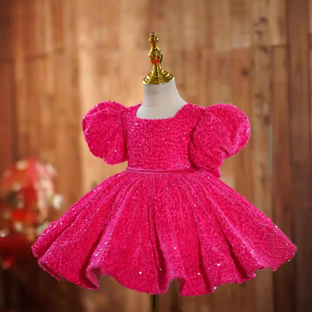 Radiant Fuchsia Sparkle Princess Dress