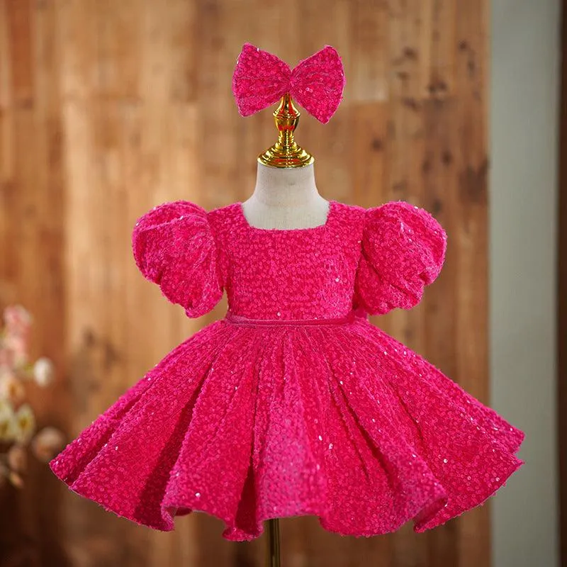 Radiant Fuchsia Sparkle Princess Dress