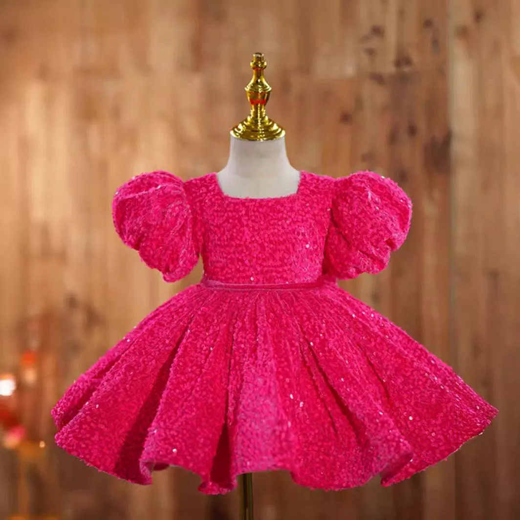 Radiant Fuchsia Sparkle Princess Dress