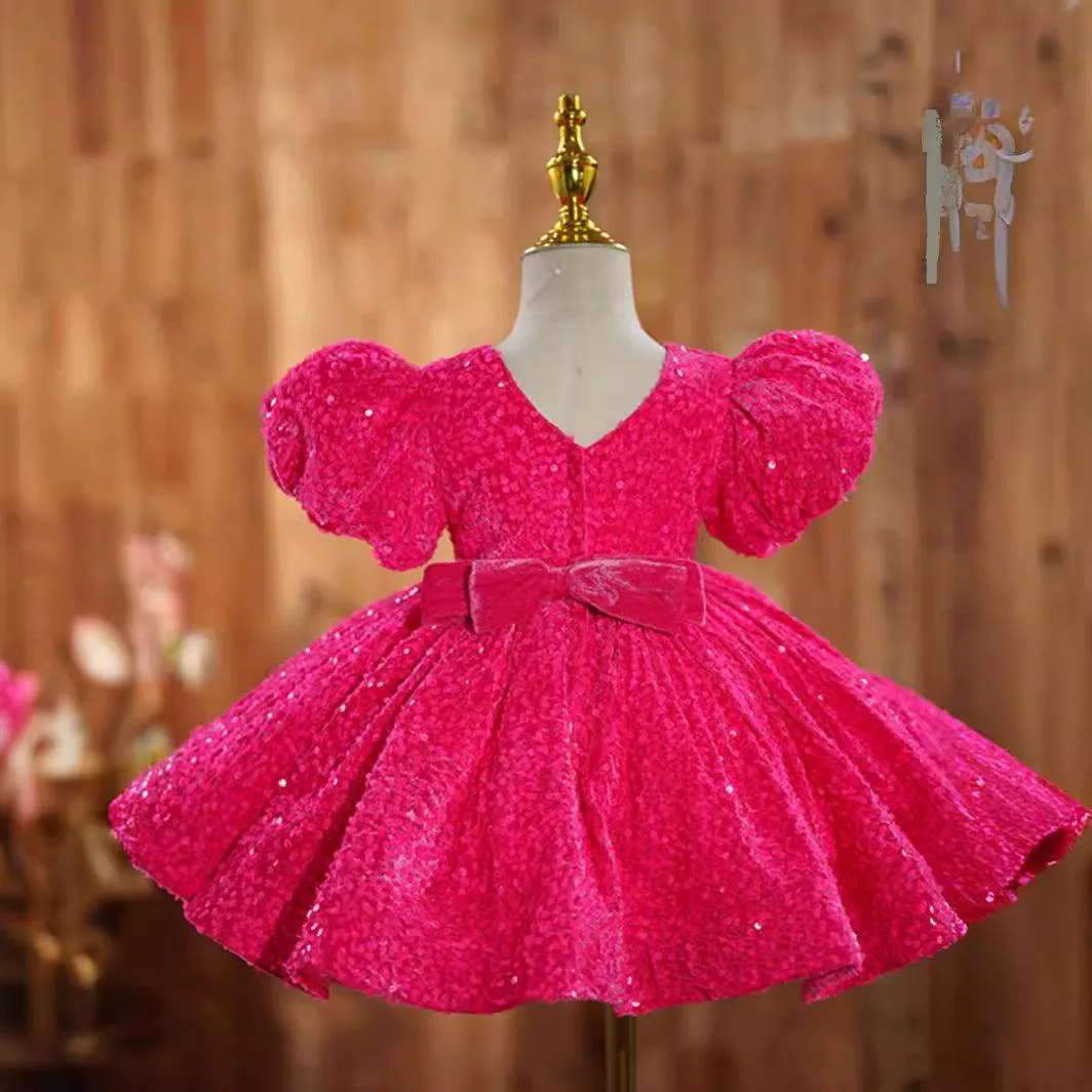 Radiant Fuchsia Sparkle Princess Dress