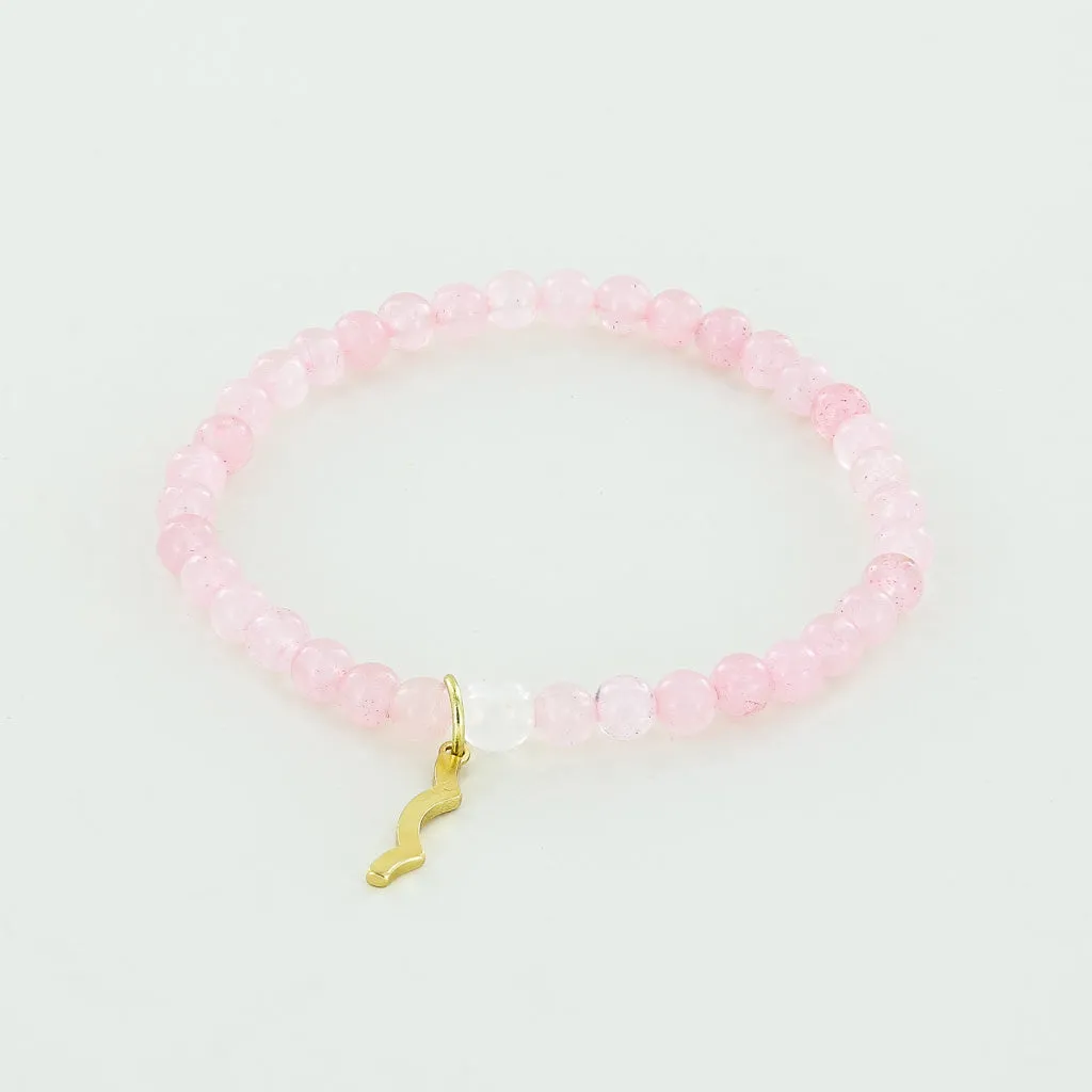 Rayminder UV Awareness Bracelet in Rose Quartz