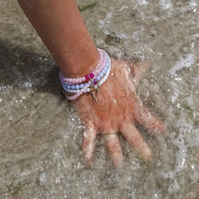 Rayminder UV Awareness Bracelet in Rose Quartz