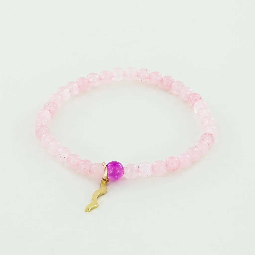 Rayminder UV Awareness Bracelet in Rose Quartz