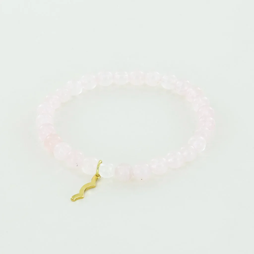 Rayminder UV Awareness Bracelet in Rose Quartz