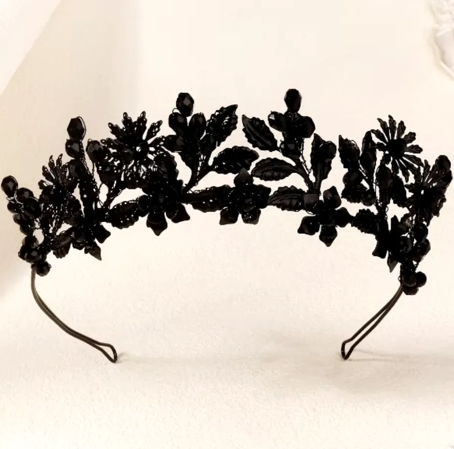 Red and Black Hair Band Headpiece Crystal Accessories