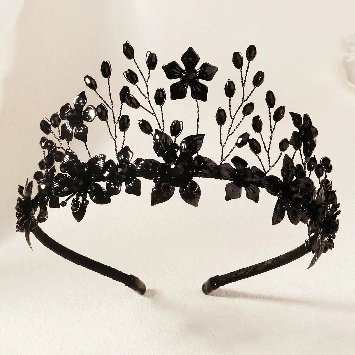 Red and Black Hair Band Headpiece Crystal Accessories