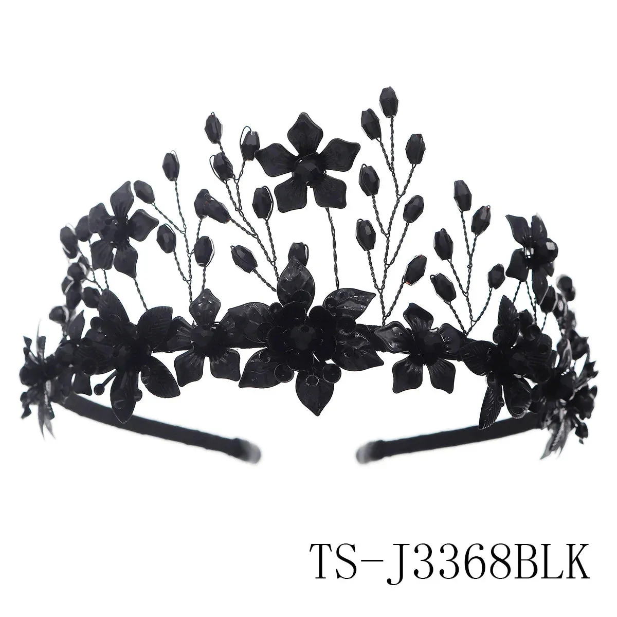 Red and Black Hair Band Headpiece Crystal Accessories