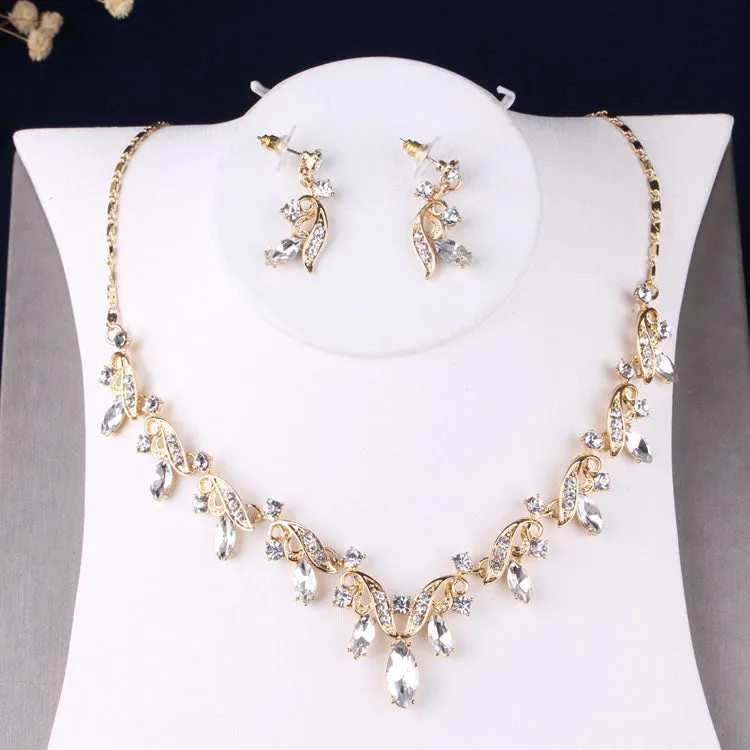 Regal Swirls Baroque Rhinestone Bridal Jewelry Sets