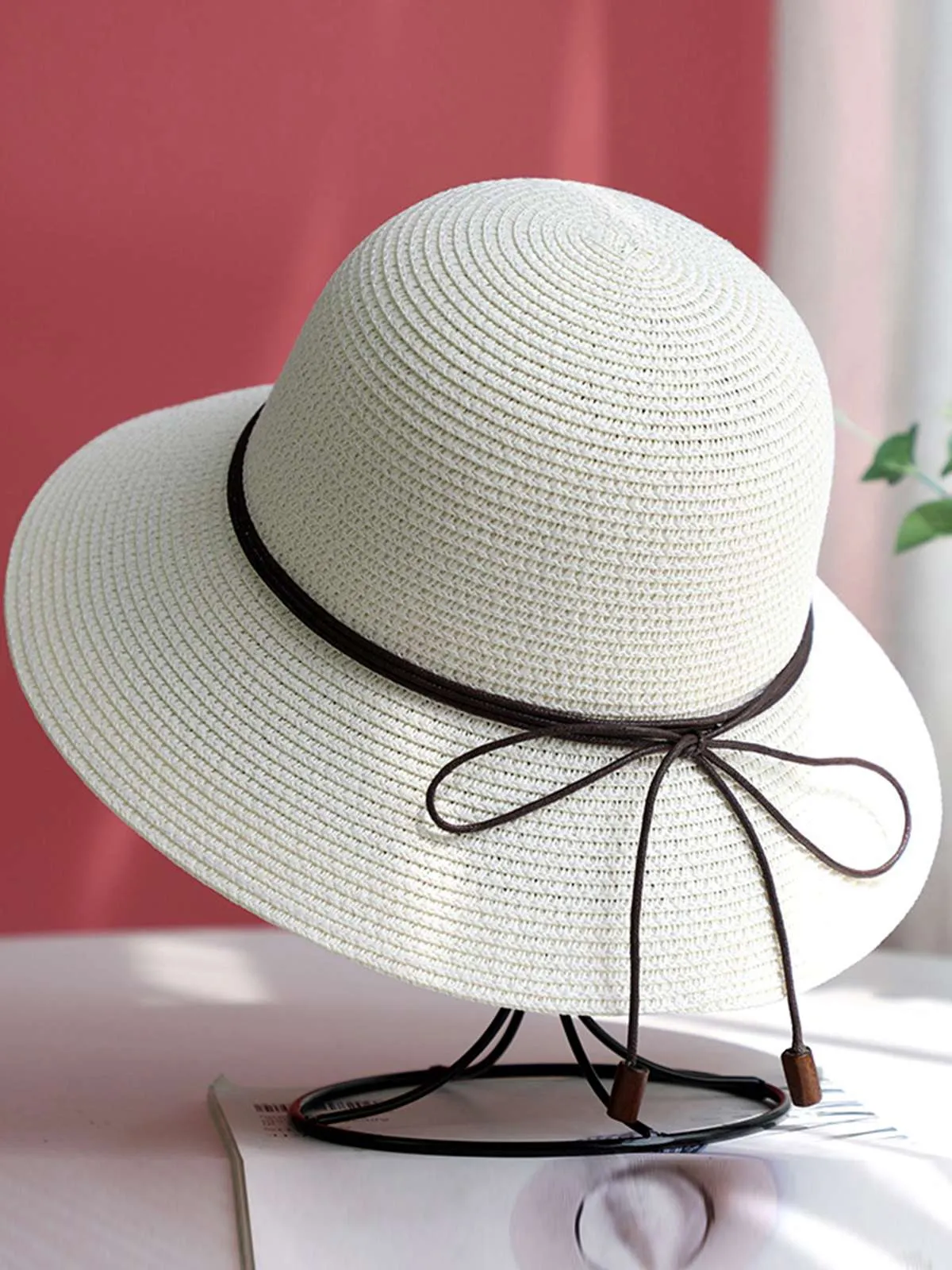 Retro Solid Crochet Knot Adjustable Sun Hat